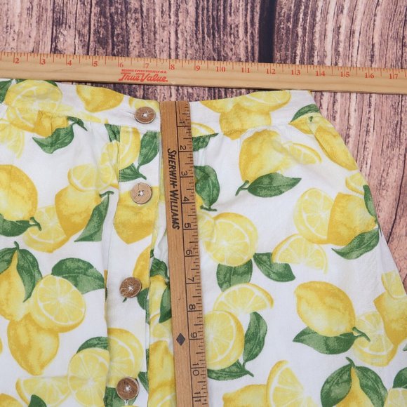 BCBGeneration LEMONS print Button Down Skirt - Womens Size Medium - Picture 10 of 10